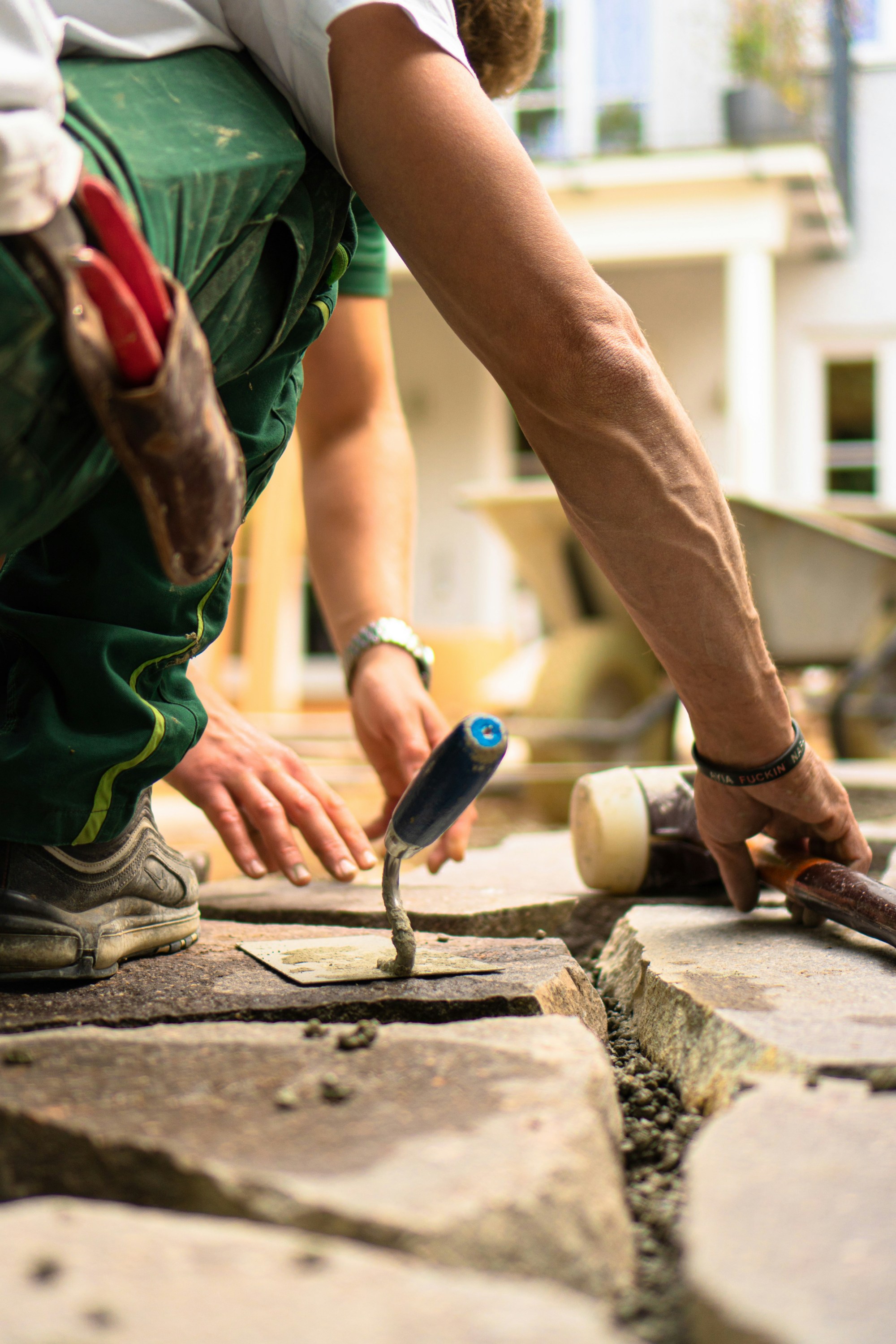 How deep should a patio base be?